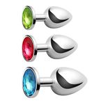 Imagen de Plug Dilatador Anal en metal con joya de Strass 7cm