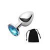 Imagen de Plug Dilatador Anal en metal con joya de Strass 7cm