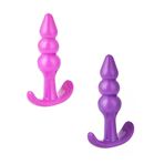 Imagen de Plug Dilatador anal con anillos base curva