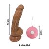 Imagen de Dildo Vibrador  venoso con testículos y ventosa a control
