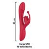 Imagen de Consolador Vibrador doble estimulador 10 frecuencias + Calor
