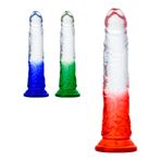 Imagen de Dildo Consolador Venoso transparente con color