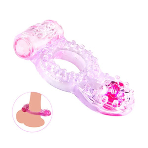 Imagen de Anillo  para pene con estimulador vibrador a pila