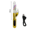 Imagen de Consolador Vibrador con estimulador mariposa USB