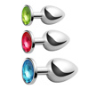 Imagen de Plug Dilatador Anal en metal con joya de Strass 8cm