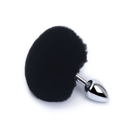 Imagen de Plug Dilatador anal en metal con Pom Pom 13cm