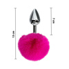 Imagen de Plug Dilatador anal en metal con Pom Pom 13cm