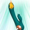 Imagen de Consolador vibrador con lengua estimuladora y Calor 20 niveles