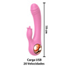 Imagen de Consolador vibrador con lengua estimuladora y Calor 20 niveles
