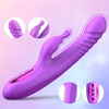 Imagen de Consolador Vibrador telescópico Con estimulador y Calor 10 frecuencias recargable