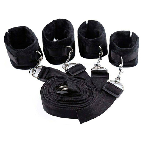 Imagen de Set de Bondage Restricción Grilletes para la Cama Muñequeras y Tobilleras